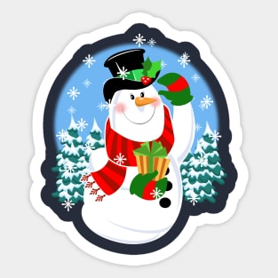 seasons greetings snowman Sticker
